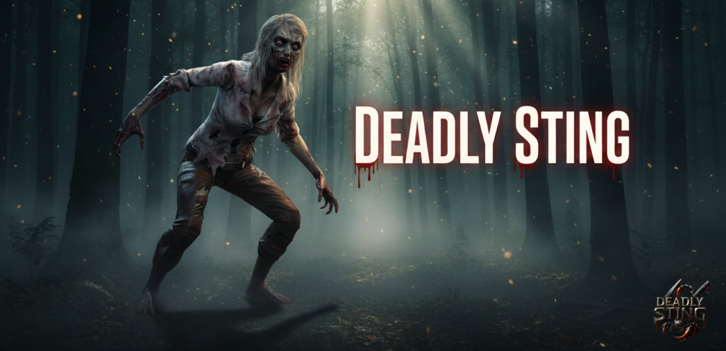 Mysterious forest female creature from fantasy game banner artwork