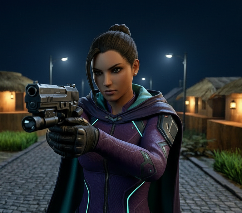 Lipstick gangster character from Deadly Sting game, a female ally and mission giver connected to Bablu